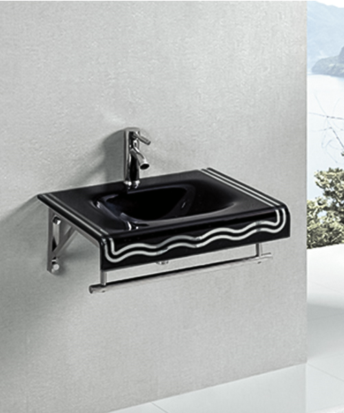 Staffa in acciaio inossidabile, versatile a casa, lavabo in vetro con mobiletto in acciaio inossidabile JH-8810-4