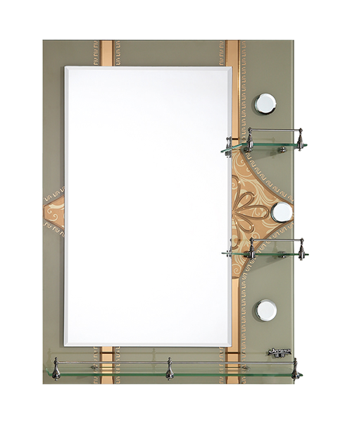 Specchio argento senza rame HD o specchio in alluminio, divisorio in vetro, specchio decalcomania, 4MM, 5MM, vendita calda Bagno in stile moderno Doccia di lusso Specchio semplice Specchio tradizionale con ripiano JH-2018-6