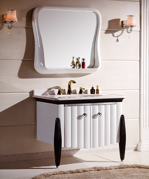 Mobile da bagno, non danneggiato, mobile da doccia di lusso per bagno in stile moderno di vendita calda con mobile a specchio JH-P01549