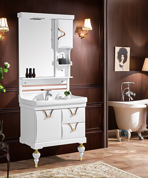 Piano di lavoro / lavabo: resina, pietra fenice, ardesia, ceramica può essere realizzato, pregevole fattura, vendita calda Bagno moderno in stile bagno doccia di lusso con mobile a specchio JH-P01651