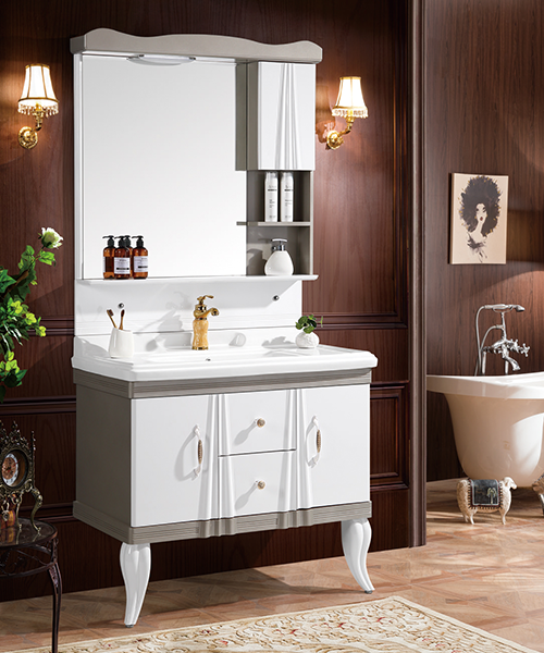 Armadietto principale/armadietto laterale: pannello multistrato, PVC, legno massello, armadio in alluminio, ferro battuto, acciaio inossidabile può essere realizzato, fascia alta, vendita calda Bagno moderno in stile bagno doccia di lusso con armadietto a specchio JH-P201805